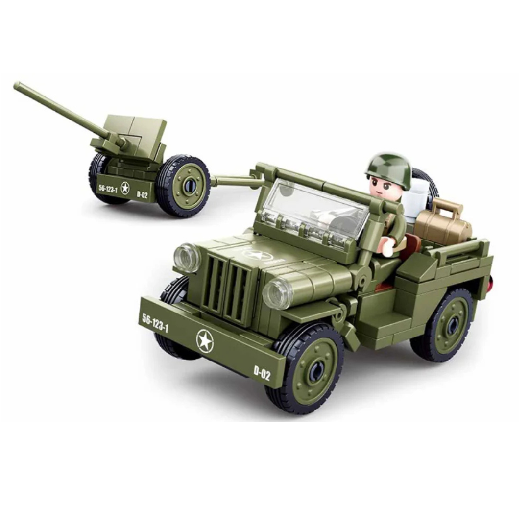 Military Patrol Vehicle Building Block Set - WWII Army Forces