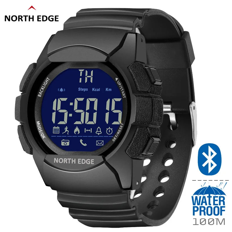 Military Waterproof Digital Watch - 100M Sport Watch with LED Display for Outdoor Adventures