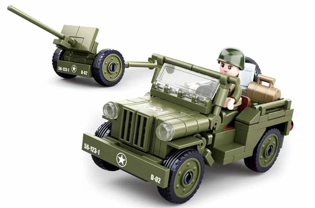 Military Patrol Vehicle Building Block Set - WWII Army Forces