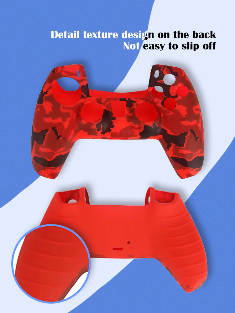 Camo Protective Silicone Skin Cover for PlayStation 5 Controller - Grip and Style for PS5