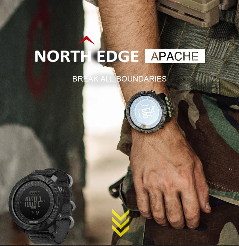 Men’s Sport Digital Watch - Waterproof, Altimeter, Barometer, Compass, and Military Style