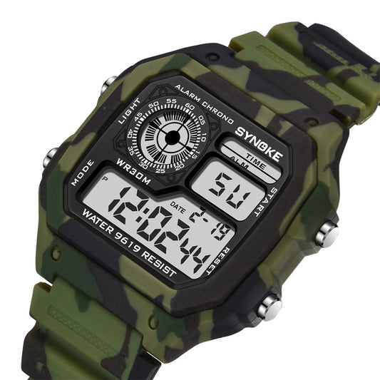 Military Outdoor Digital Watch - Waterproof Multifunctional Tactical Wristwatch for Men