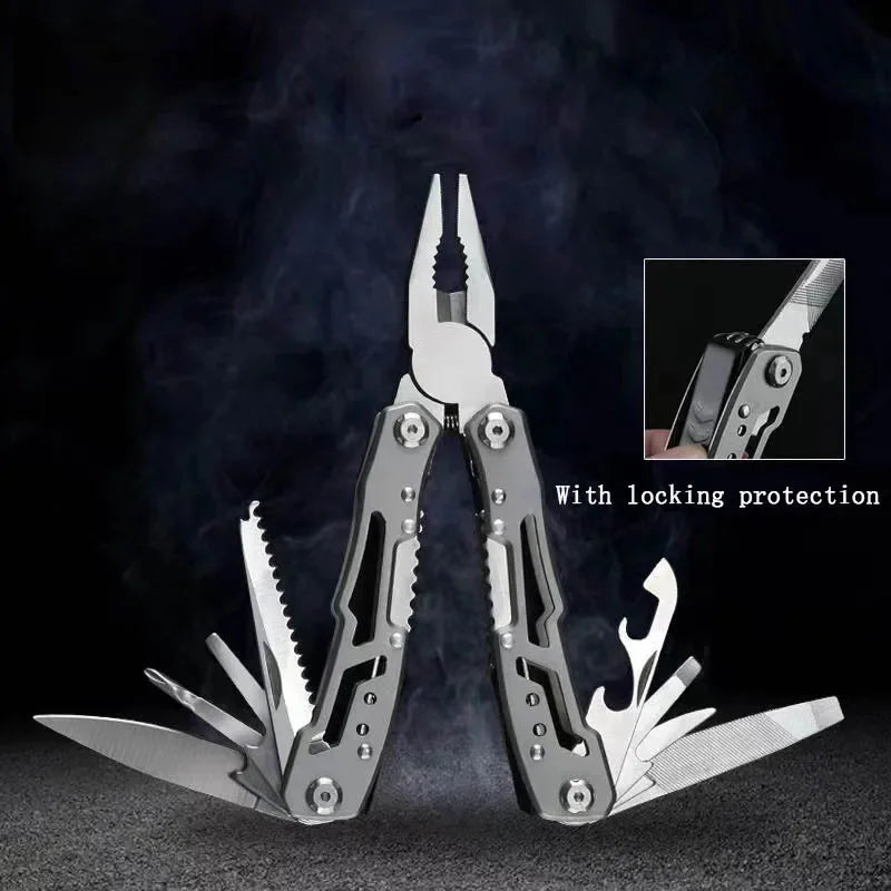 Multi-Tool Pocket Knife & Pliers - Tactical Folding Survival Gear for Outdoor Hunting & Repairs