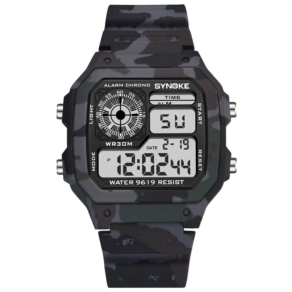 Military Outdoor Digital Watch - Waterproof Multifunctional Tactical Wristwatch for Men