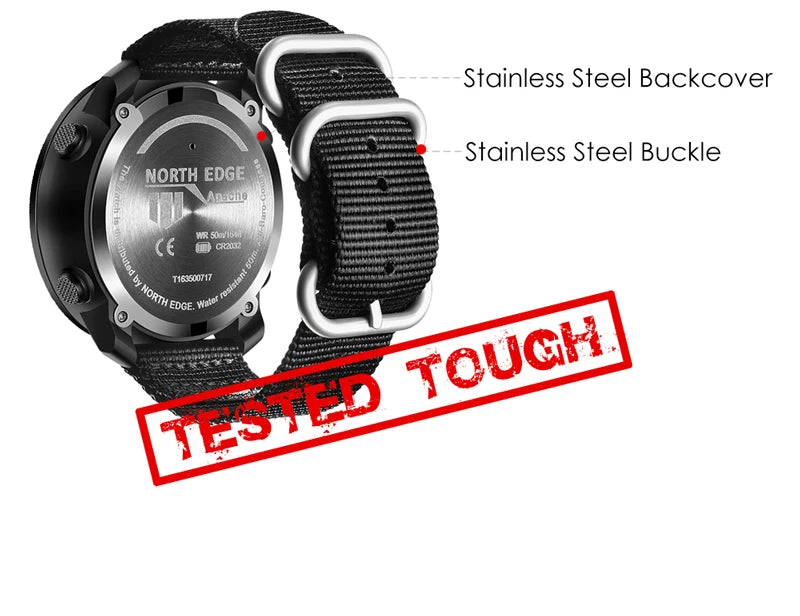 Men’s Sport Digital Watch - Waterproof, Altimeter, Barometer, Compass, and Military Style