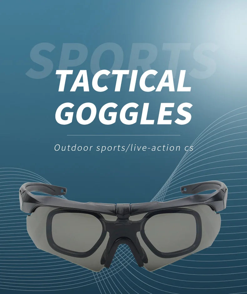 Military Tactical Goggles - Windproof, HD 3-Lens Protection for Airsoft, Motorcycling, and Outdoor Adventures