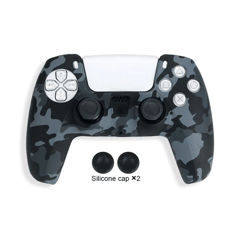 Camo Protective Silicone Skin Cover for PlayStation 5 Controller - Grip and Style for PS5