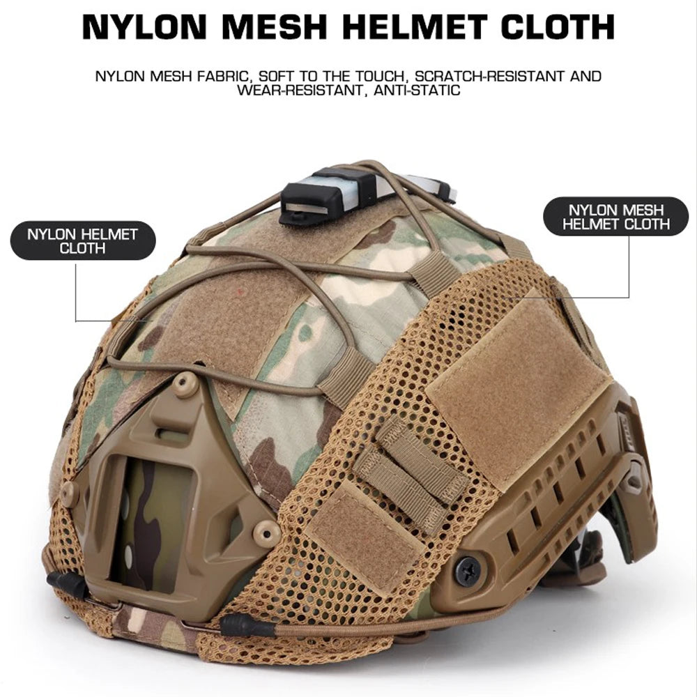 Tactical Helmet Cover for Airsoft & Paintball – High-Cut OPS-Core Design