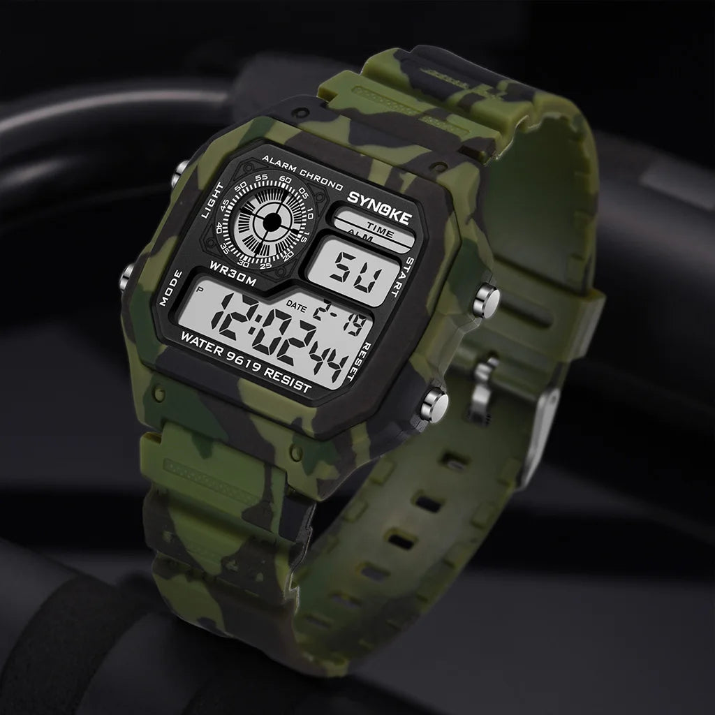 Military Outdoor Digital Watch - Waterproof Multifunctional Tactical Wristwatch for Men