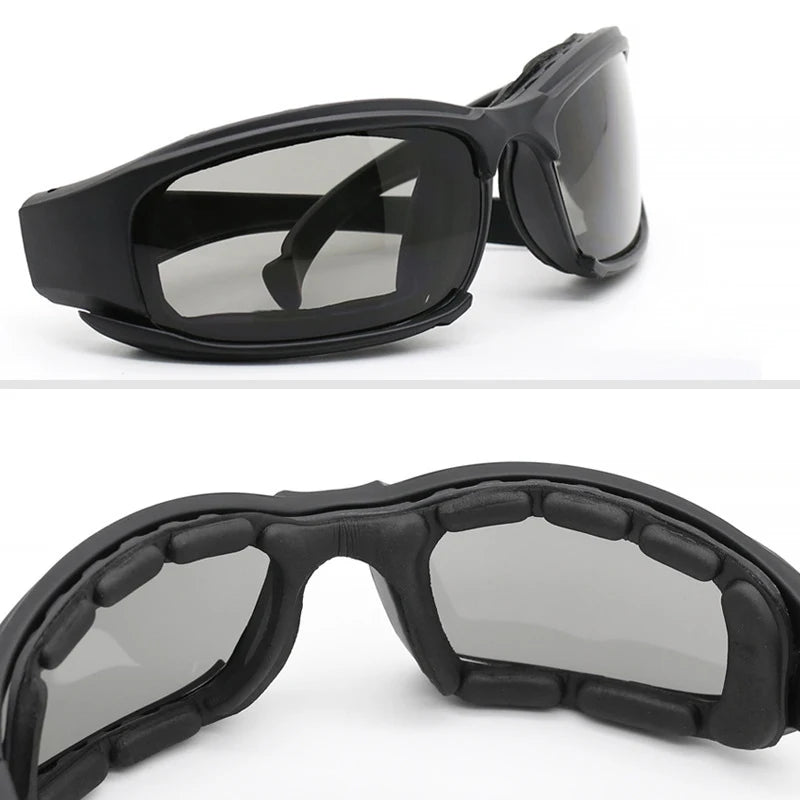 Tactical Polarized Military Goggles - 4 Lens Army Sunglasses for Shooting, Hiking & Outdoor Adventures