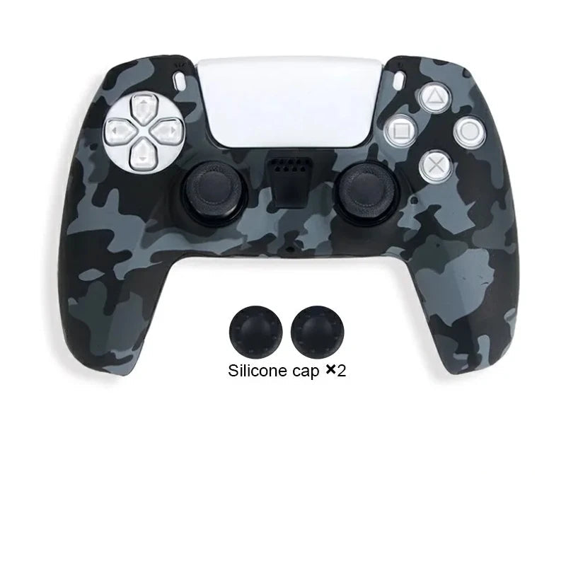 Camo Protective Silicone Skin Cover for PlayStation 5 Controller - Grip and Style for PS5