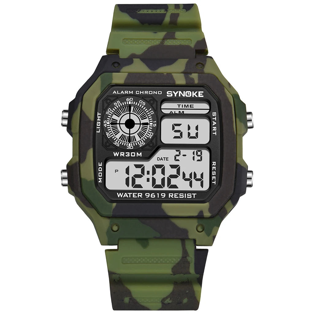 Military Outdoor Digital Watch - Waterproof Multifunctional Tactical Wristwatch for Men