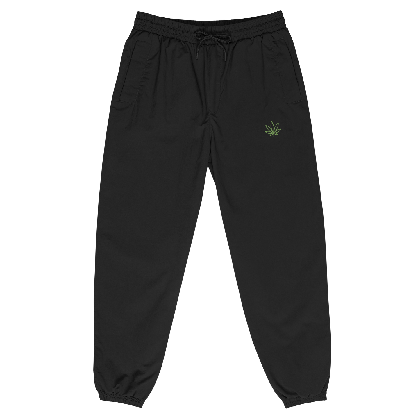 The Cannabusinessmen/women tracksuit trousers - Embroidered cannabis leaf
